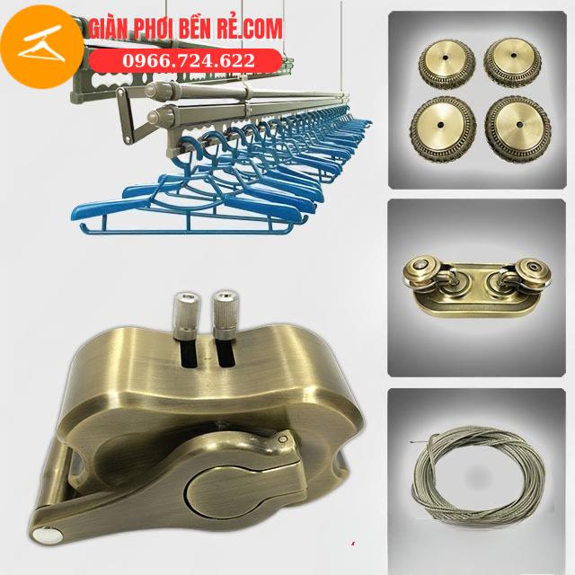 Giàn Phơi Chống Rối Hòa Phát S900 4 thanh màu rêu