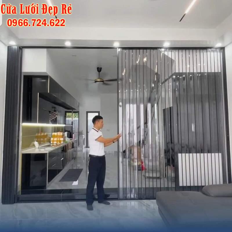 Vách Ngăn Xếp Trong Suốt - Cửa Xếp Lá Nhựa Trong Suốt