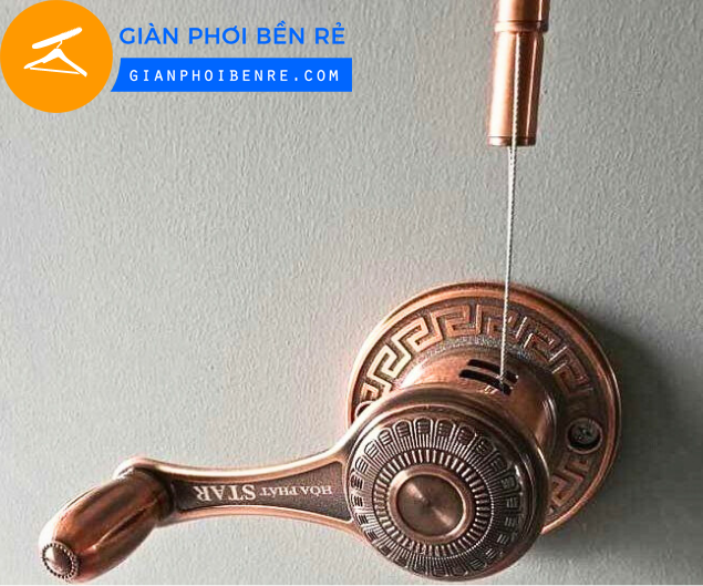 bộ tời giàn phơi hòa phát h009 màu đồng đổ