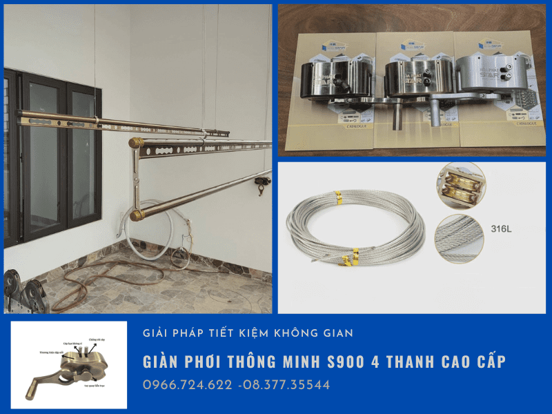 giàn phơi chống rối s900 màu rêu