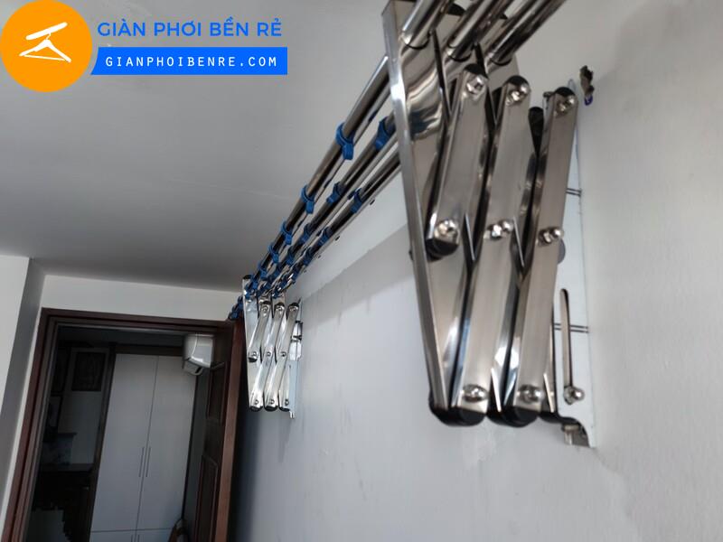 giàn phơi gắn tường inox 304