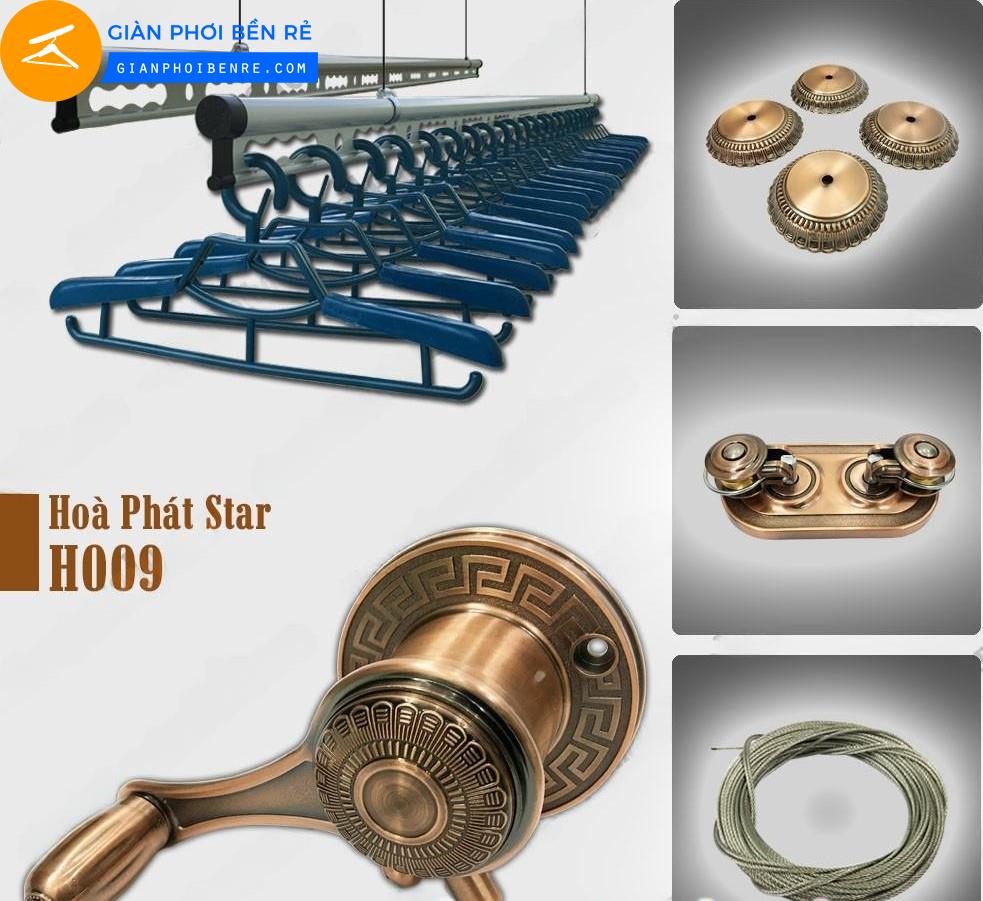 giàn phơi hòa phát h009 màu đồng đỏ