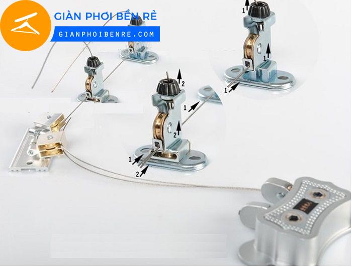 hướng dẫn luồn cáp giàn phơi thông minh