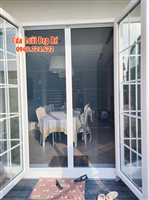 Cửa Lưới Chống Muỗi Dạng Xếp Màu Trắng DX14