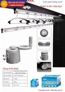 Giàn Phơi Thông Minh Hòa Phát H001 Màu Bạc